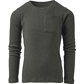VRS børne rib bluse str. 98/104 - grøn