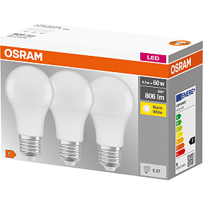 Osram LED standard pære 3-pak