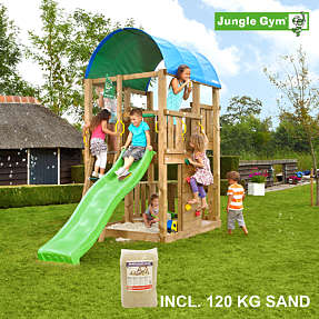 Jungle Gym Farm legetårn m. sand & grøn slide
