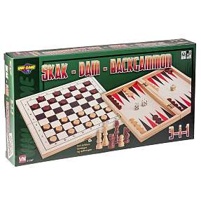 Skak, dam og backgammon