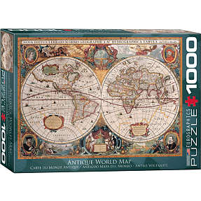 Puslespil Orbis Geographica World Map - 1000 brikker