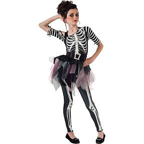 Halloween skeletballerina - str. S
