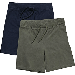 VRS børne 2-pak shorts str. 134/140 - grøn/sort