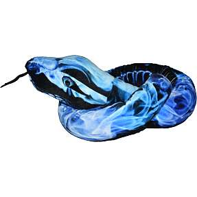 Slange med flammeprint - blå