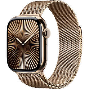 Apple Watch S10 Cell 42 mm - Gold Titanium Milanese Band