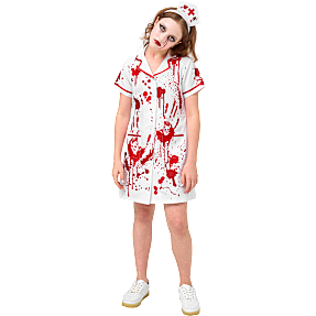 Halloween zombie sygeplejeske kostume str. 164