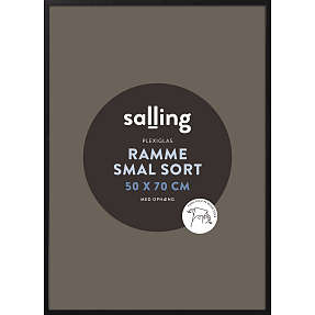 Sort ramme m. plexiglas - 50x70 cm