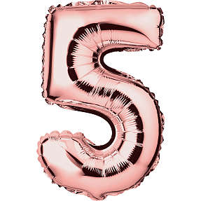 Salling folieballon " 5" H: 35 cm - flere varianter - assorteret