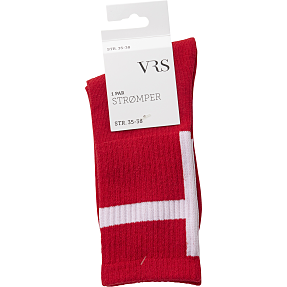 VRS unisex tennisstrømper str. 35/38 - rød