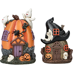 Halloween landskabs hus - flere varianter - assorteret