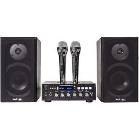 Karaoke-anlæg m. Bluetooth og ekko 2 x 75W