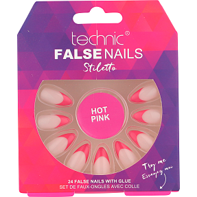 Kunstige negle Hot Pink