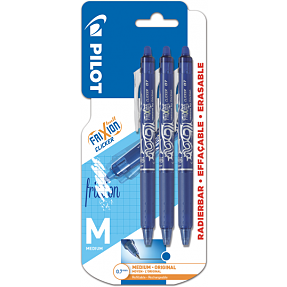 Frixion Clicker kuglepenne 3-pak - blå