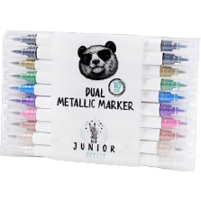 Junior Artist 2 tip Metallic Marker10 stk.