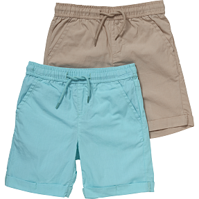 VRS børne 2-pak shorts str. 122/128 - mint/brun