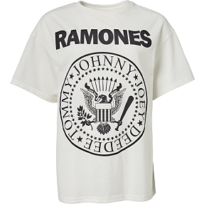 Ramones T-shirt str. L - råhvid