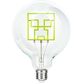 Minecraft Creeper LED neon pære - grøn