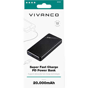 Vivanco super fast charge PD PB 20000mAh Power Bank