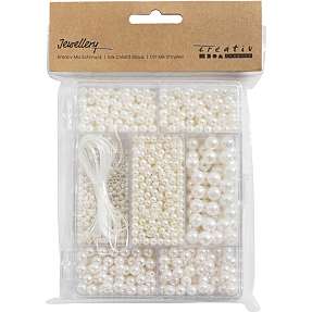 Creotime DIT kit smykker - hvid perlemor
