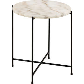 Avila hjørnebord - hvid marmor