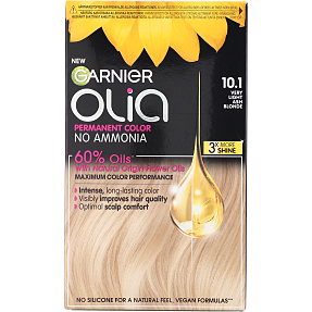 Permanent hårfarve 10.1 Very Light Ash Blond m. blomsterolie u. ammoniak