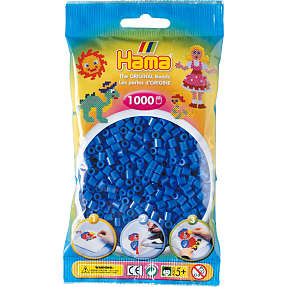 Hama 1.000 midi perler blå