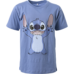 Stitch T-shirt str. 122/128 - blå