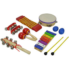 Børne percussion sæt med 7 dele