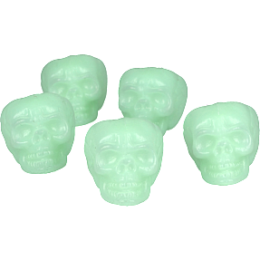 Halloween kranier 5x4 cm 5 pak - grøn