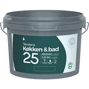 Tendens køkken- og badmaling silkeblank 25 2,25 liter