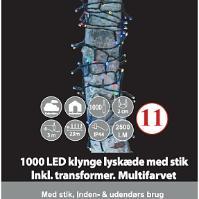 Multifarvet klynge med 1000 LED | Køb på Bilka.dk!