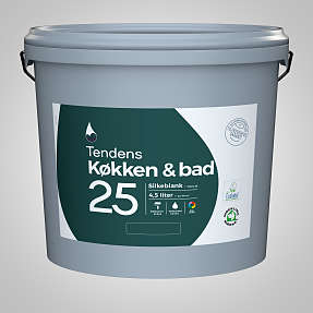 Tendens køkken- og badmaling silkeblank 25 4,5 liter