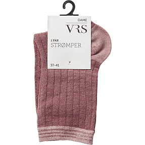 VRS dame glimmerstrømper str. onesize - rosa