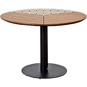 Broke havebord Ø110cm i teaklook