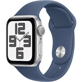 Apple Watch SE (2024) 40 mm GPS S/M - Silver Aluminium Sport Band
