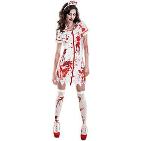 Halloween uhyggelig sygeplejerske kostume str. 180