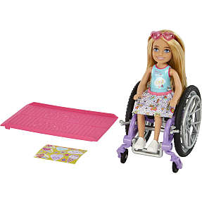 Barbie Chelsea kørestolsdukke – assorteret