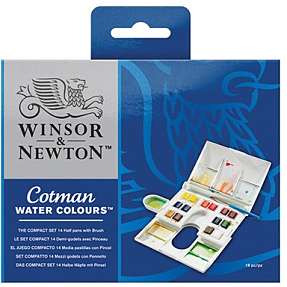 Winsor newton cotman watercolour set 14x1/2 pans