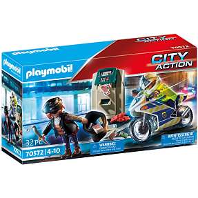 Playmobil Politimotorcykel: Forfølgelse af pengerøveren 70572