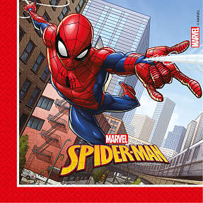 Spiderman mønstrede servietter 33x33 cm 20-pak