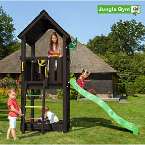 Jungle Gym Club legetårn sortmalet inkl. slide