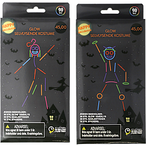 Halloween glow danse kostume - flere varianter - assorteret
