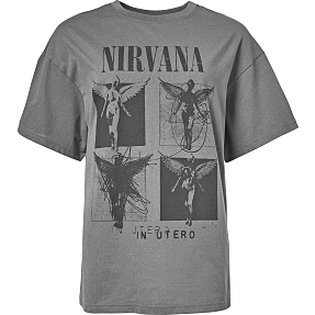 Nirvana T-shirt str. M - grå