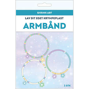 Krympeplast armbånd - blomster