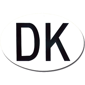 Trykt DK-skilt lille