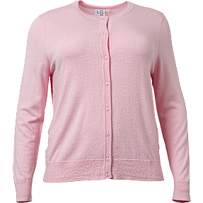 VRS dame cardigan str. 48 - lyserød