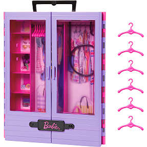 Barbie klædeskab - lilla