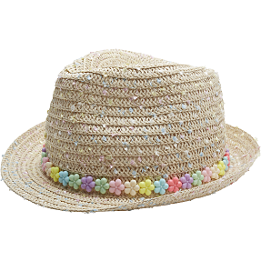 VRS børne stråhat str. 54 - beige