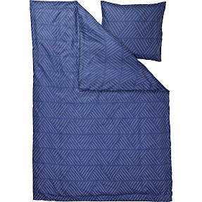 Microfiber sengetøj - blå grafisk
