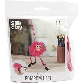 Silk Clay lav selv pompom hest
